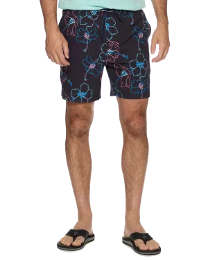 AUBURNDALE TROPICAL PRINT SWIM SHORT - 6.5” INSEAM