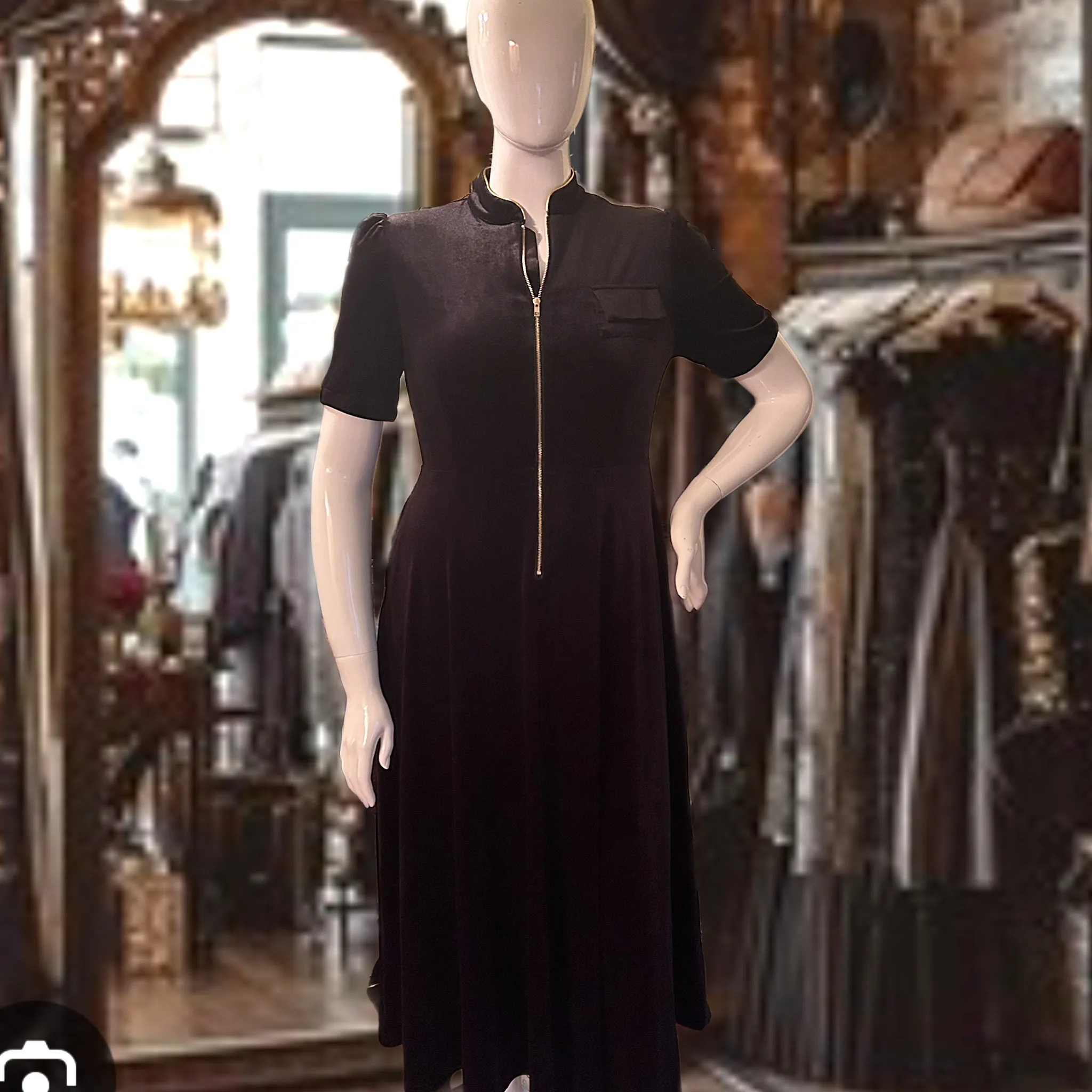 Audrey K THE SWEETEST TABOO BLACK VELVET DESIGNER DRESS