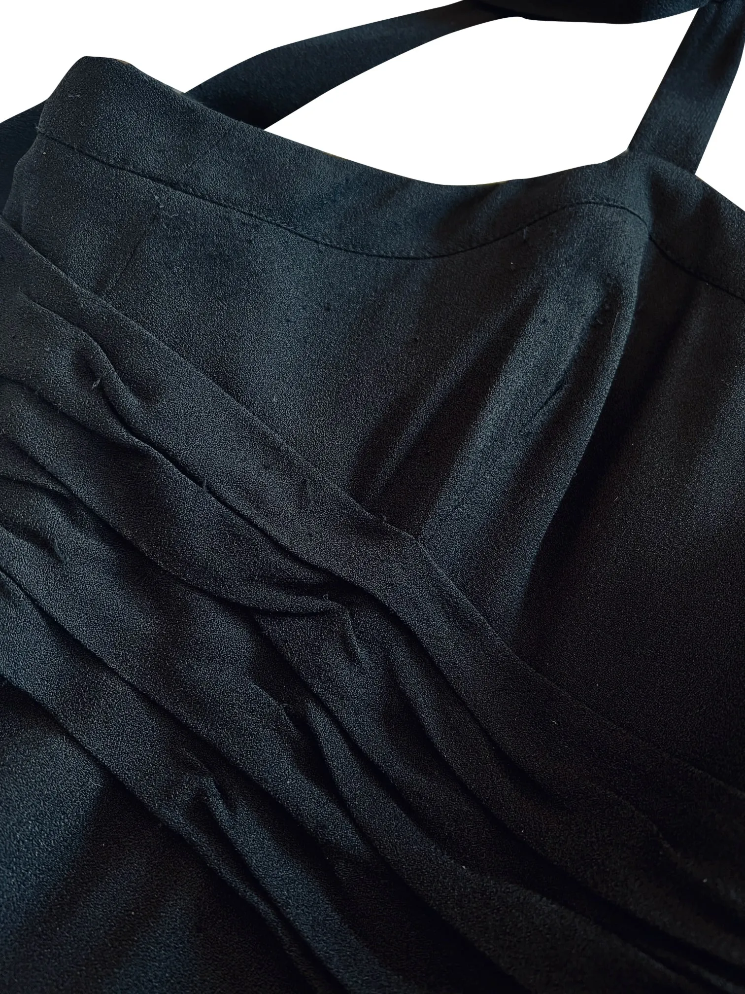 Avent Garde Fall 1991 Karl Lagerfeld Suspended Sleeve Dress w Flat Silver Sequin Detailing