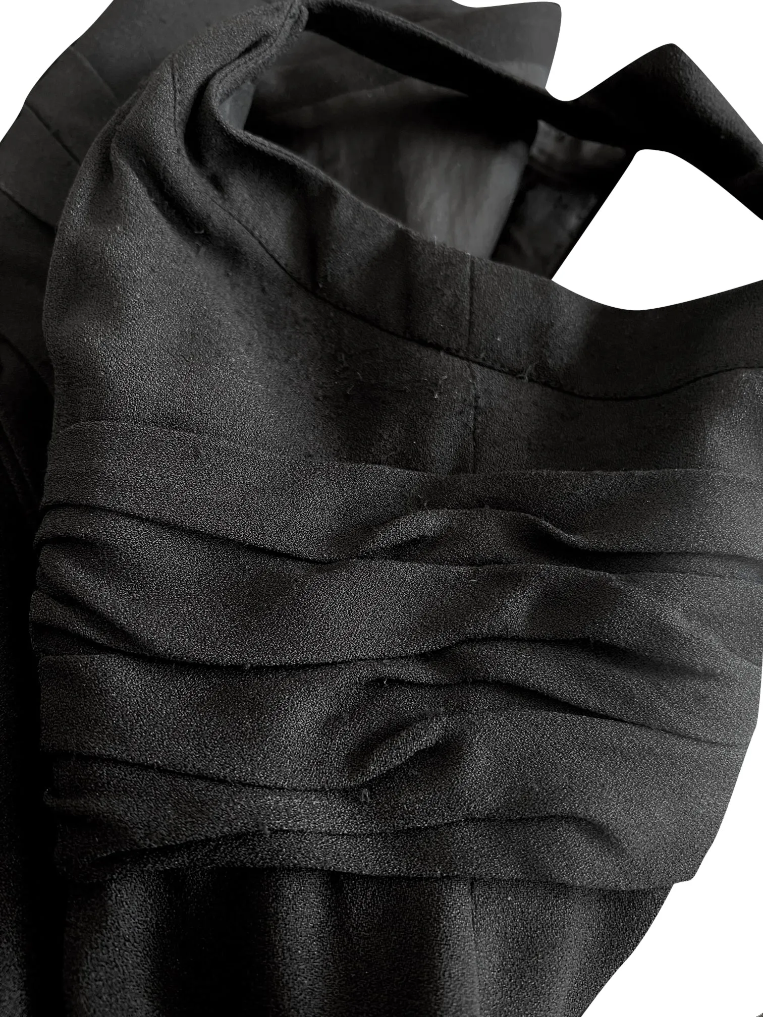 Avent Garde Fall 1991 Karl Lagerfeld Suspended Sleeve Dress w Flat Silver Sequin Detailing