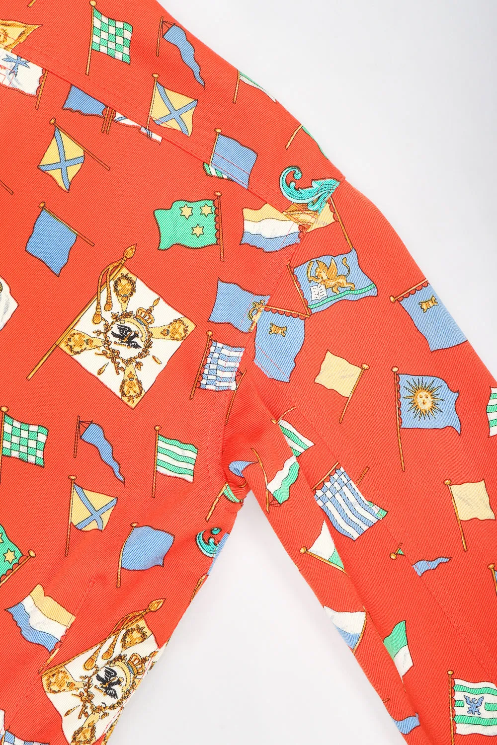 Baroque Flag Print Twill Jacket