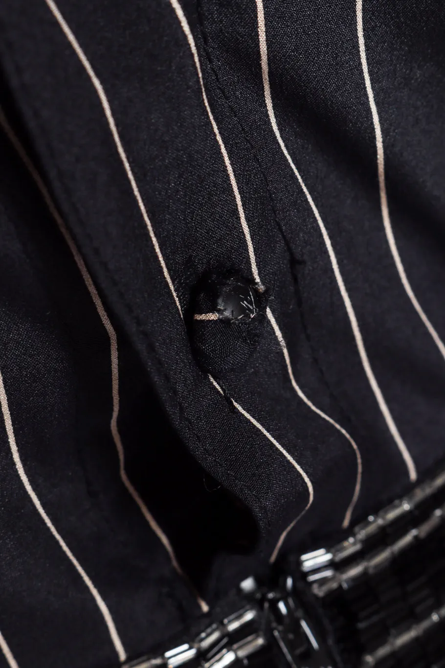 Beaded Pinstripe Dress
