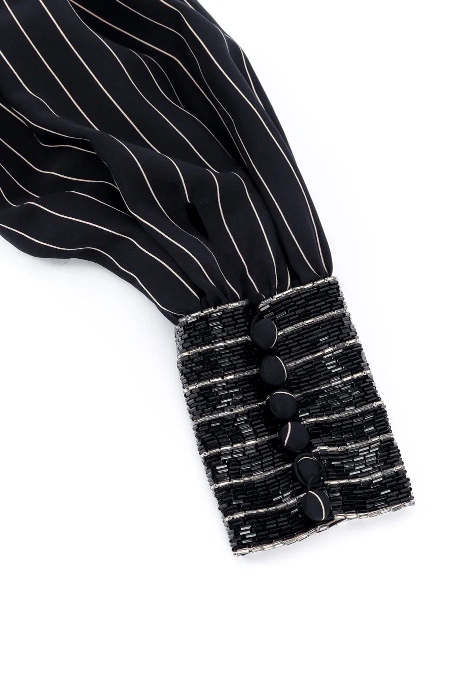Beaded Pinstripe Dress