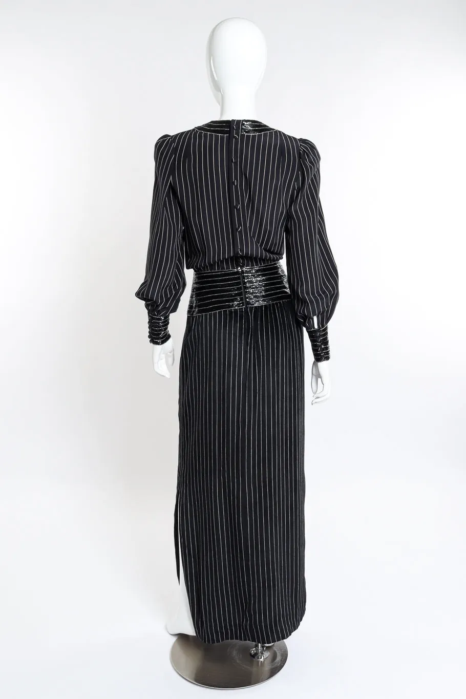 Beaded Pinstripe Dress