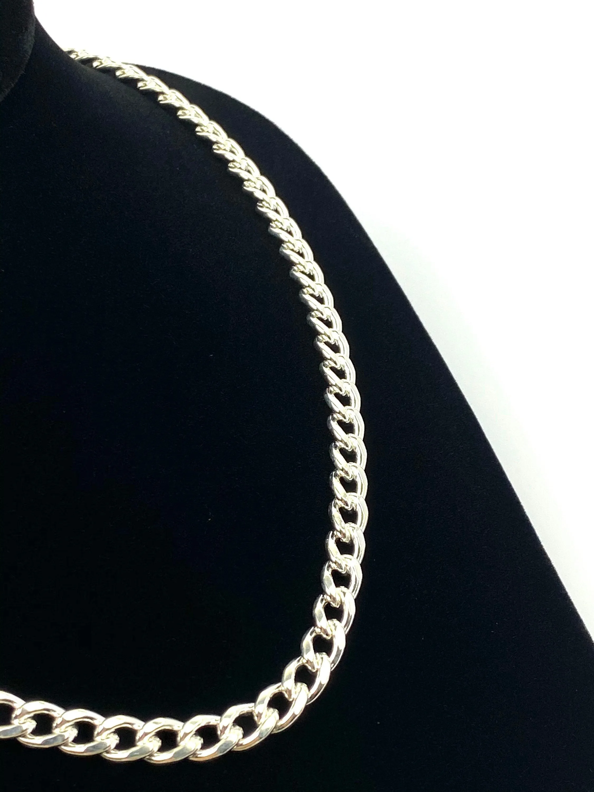 Beautiful 20” Sterling Silver Curb Chain, Sku: SM96LC-20