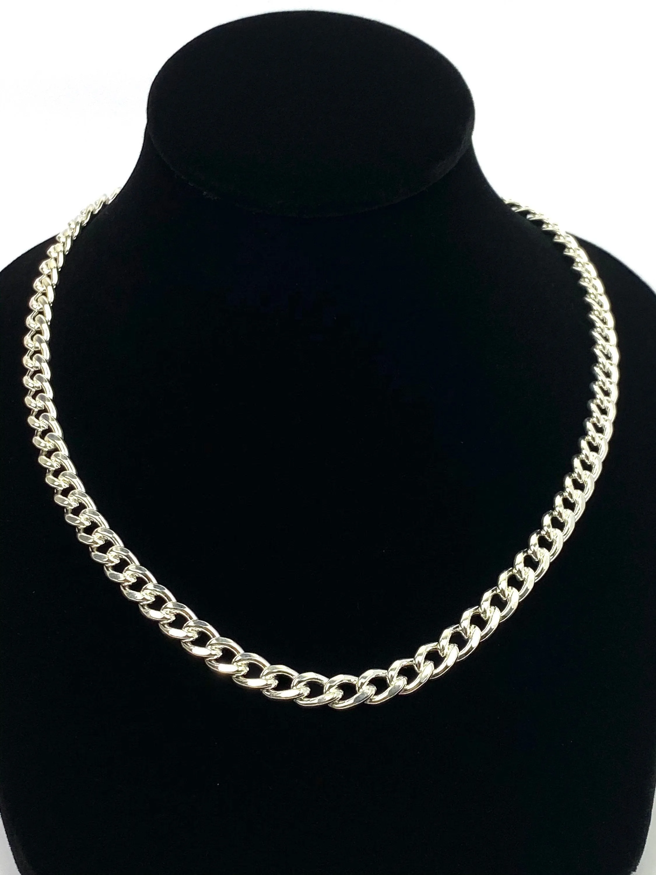 Beautiful 20” Sterling Silver Curb Chain, Sku: SM96LC-20