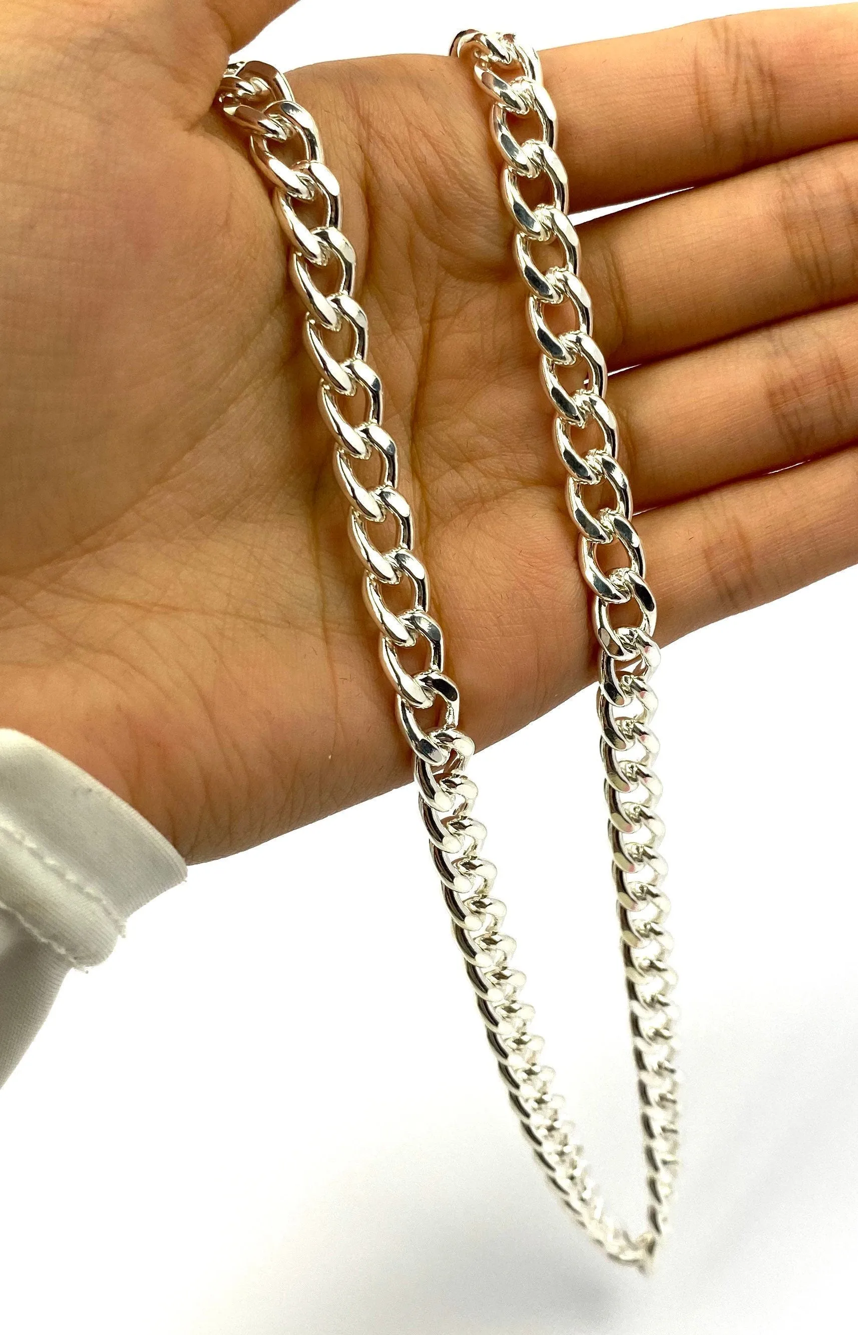 Beautiful 20” Sterling Silver Curb Chain, Sku: SM96LC-20