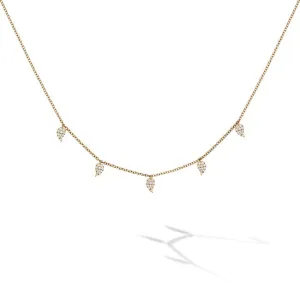 Birks Iconic Petale Yellow Gold and Diamond Drop Necklace