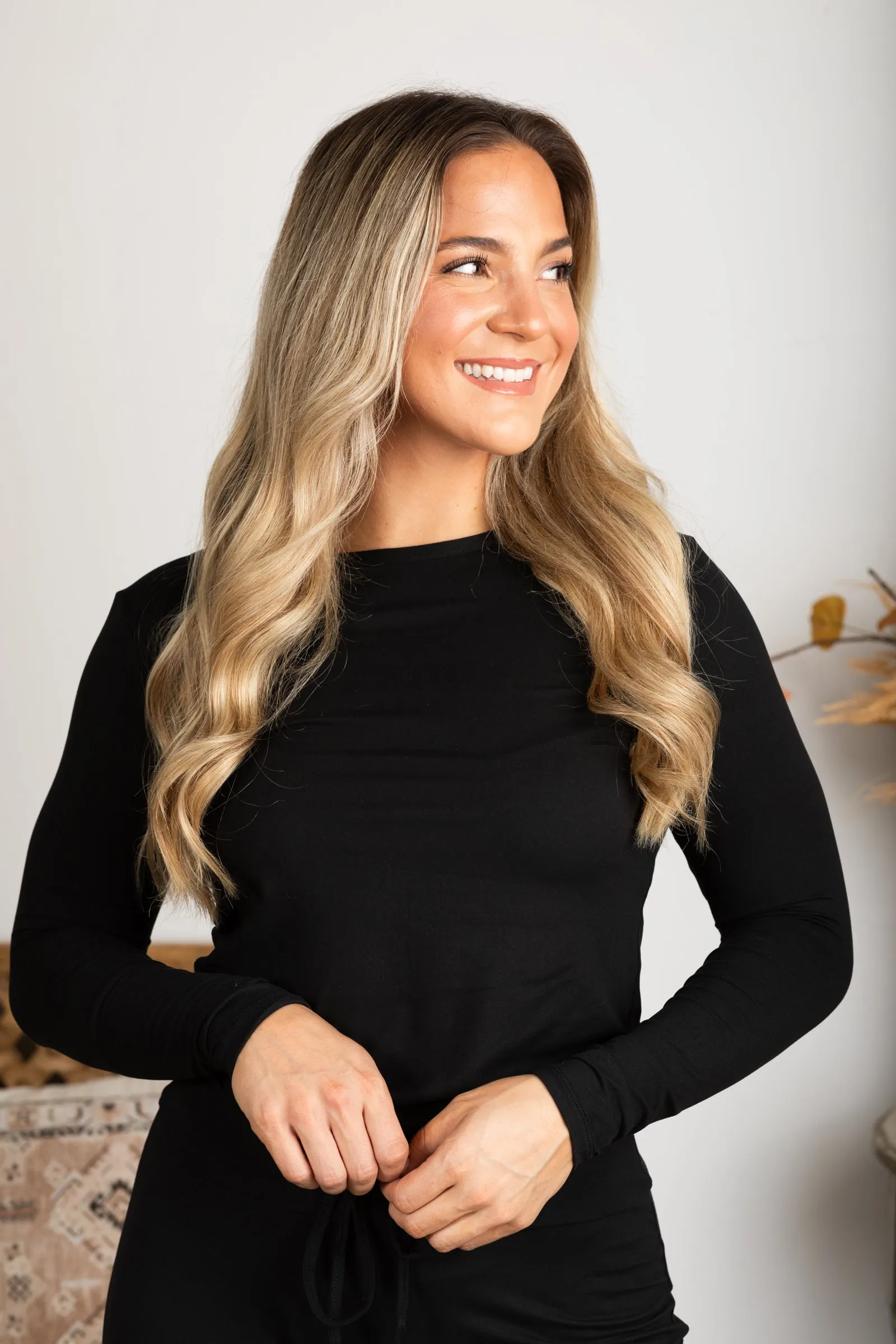 Black Buttery Soft Pajama Set