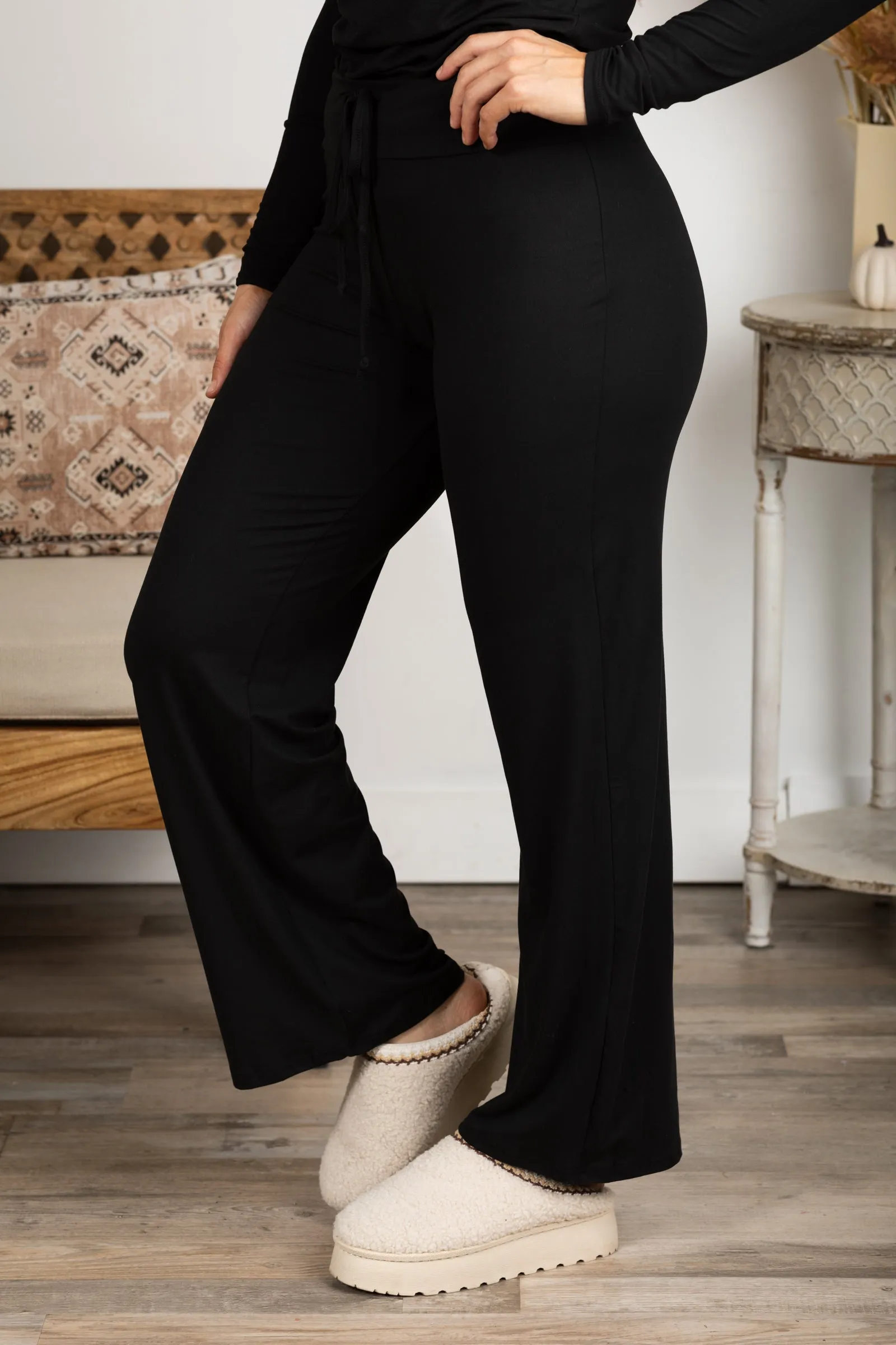 Black Buttery Soft Pajama Set