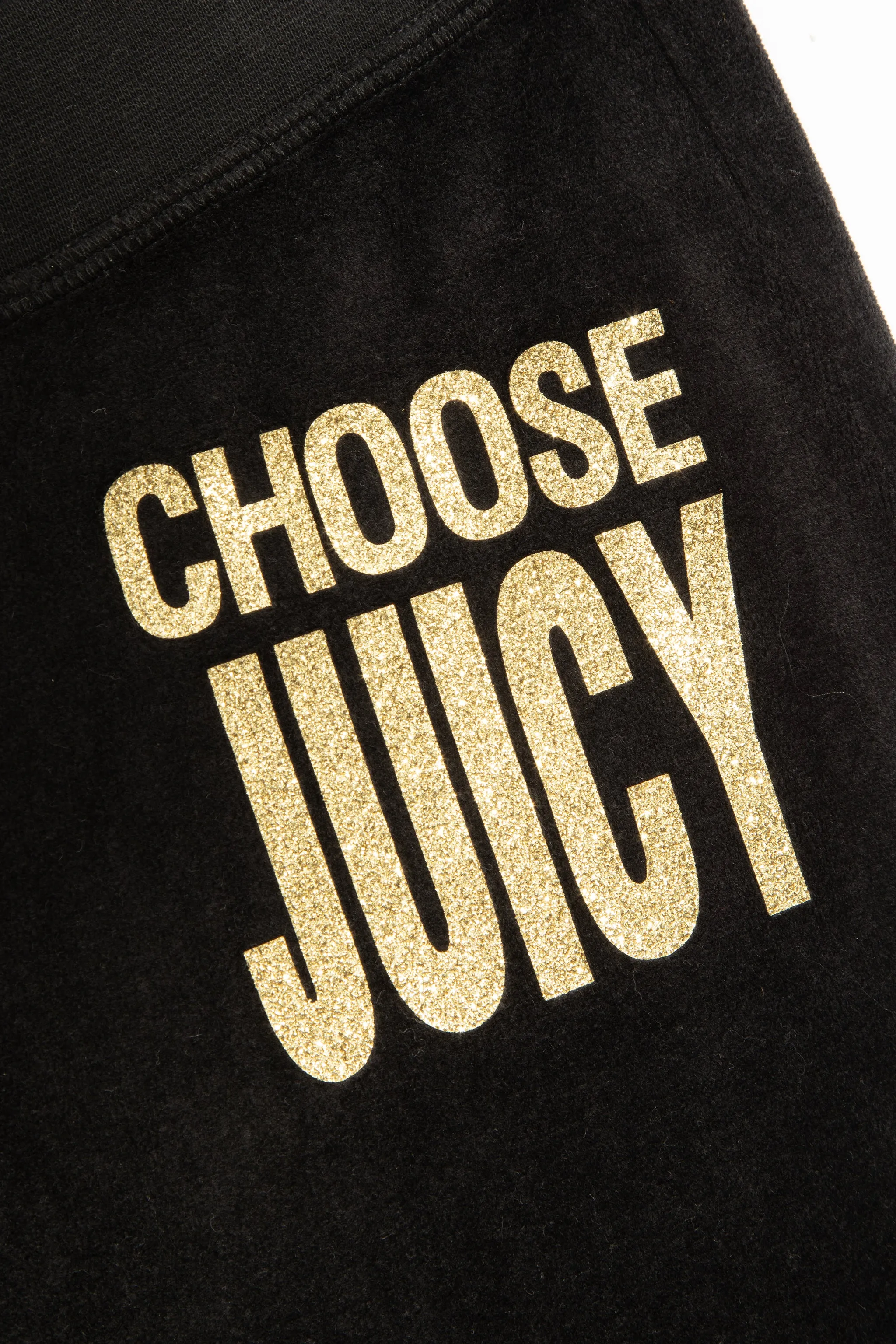 BLACK CHOOSE JUICY ULTRA LOW RISE BAMBOO VELOUR HERITAGE BOTTOMS