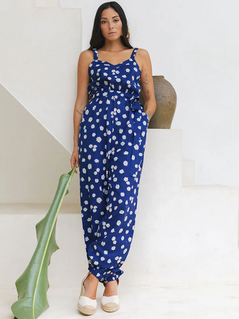 Blue Daisy Day Jumpsuit