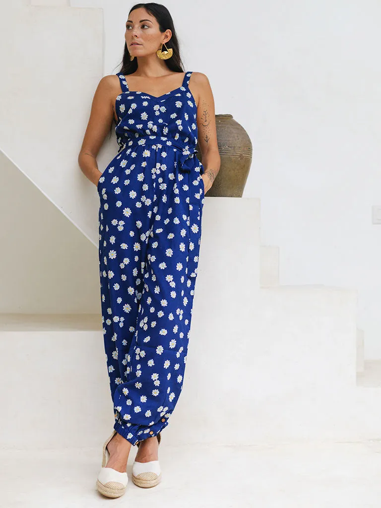 Blue Daisy Day Jumpsuit