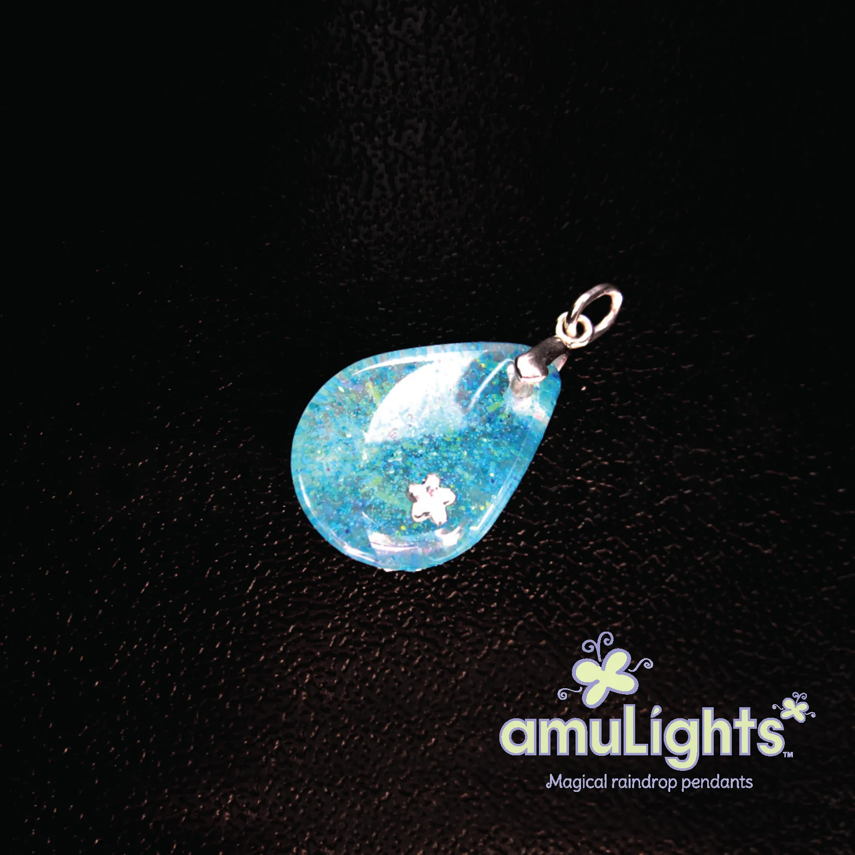 Blue RainbowDrops: Drop Pendant