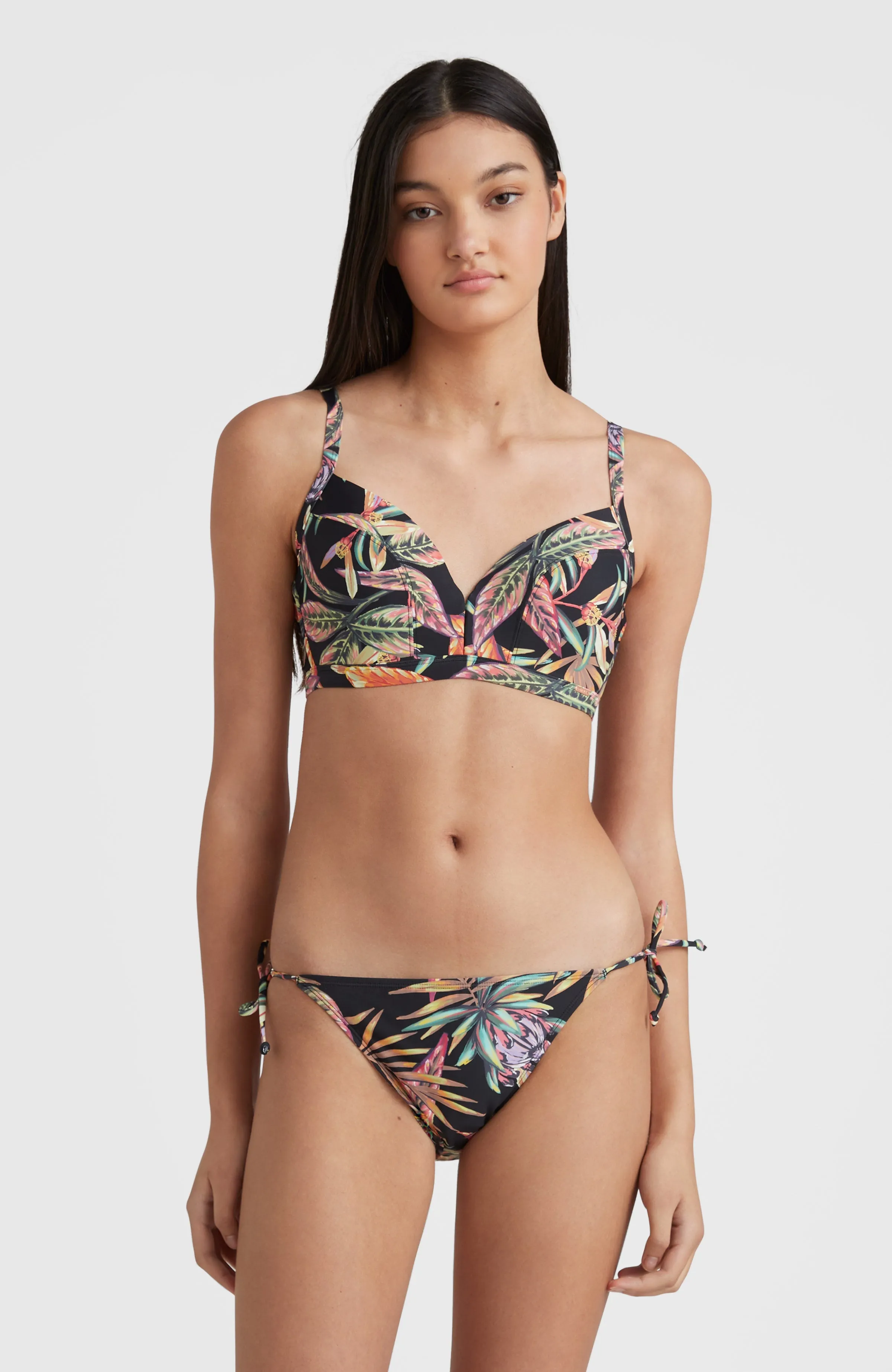 Bondey Bikini Hose | Black Tropical Flower