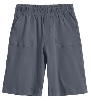 Boys Soft Cotton UPF 50  3 -Pocket Jersey Shorts | Concrete Grey