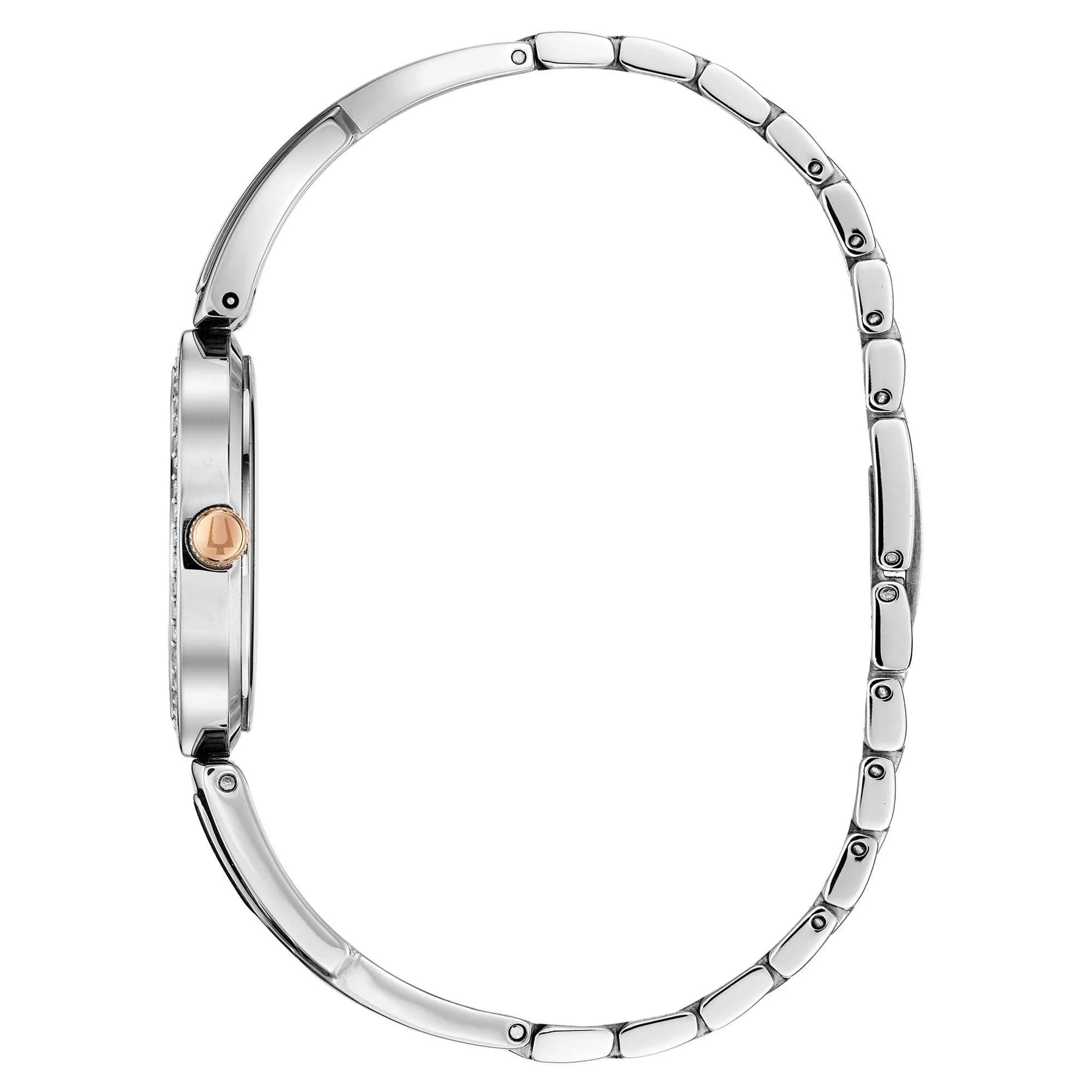Bulova Ladies' Crystal Watch and Circle Pendant Necklace Gift Set 98X121