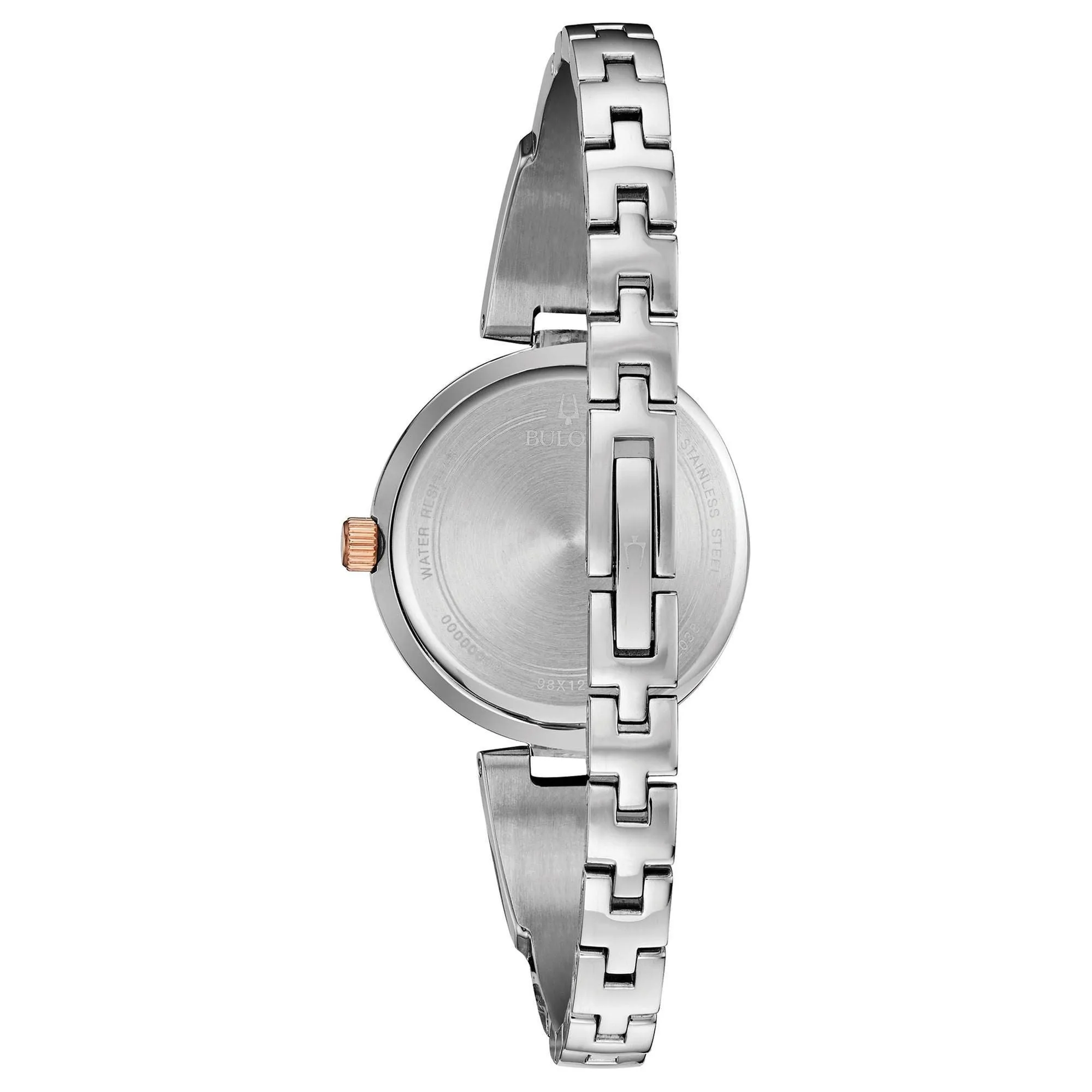 Bulova Ladies' Crystal Watch and Circle Pendant Necklace Gift Set 98X121