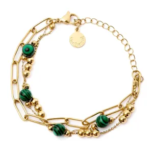 CACHAREL CJB450T - Bracelet Andrea Gold/ Green
