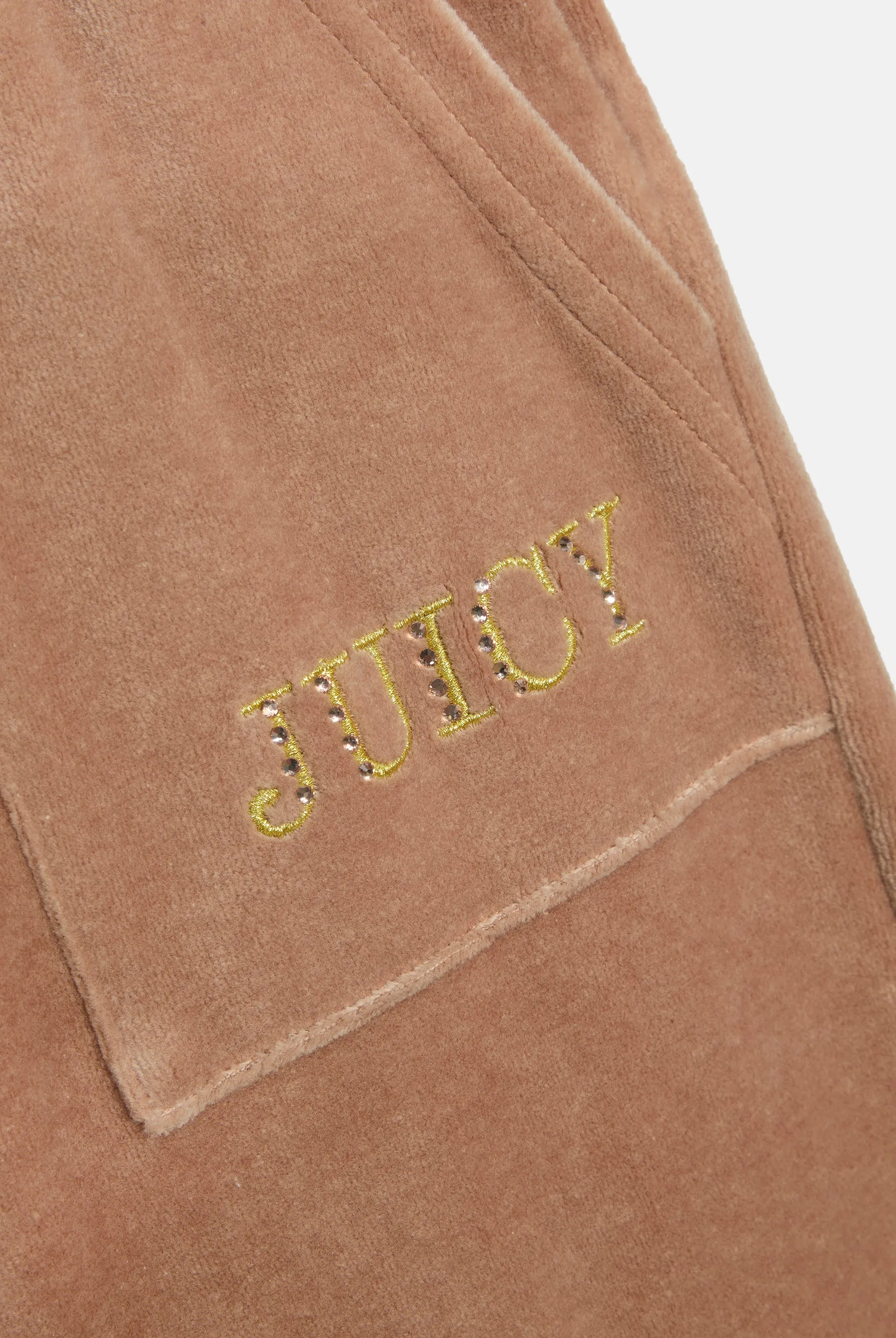 CAFE AU LAIT ULTRA LOW RISE CROWN BAMBOO VELOUR HERITAGE BOTTOMS