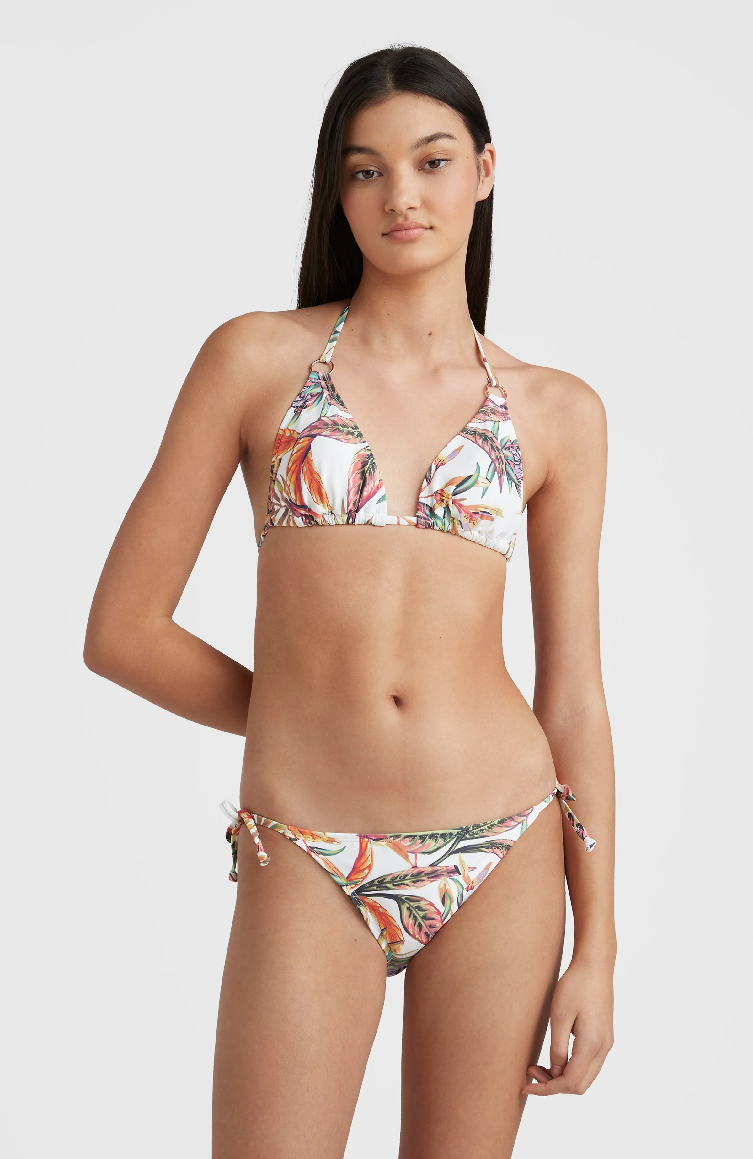 Capri - Bondey Bikini Set | White Tropical Flower