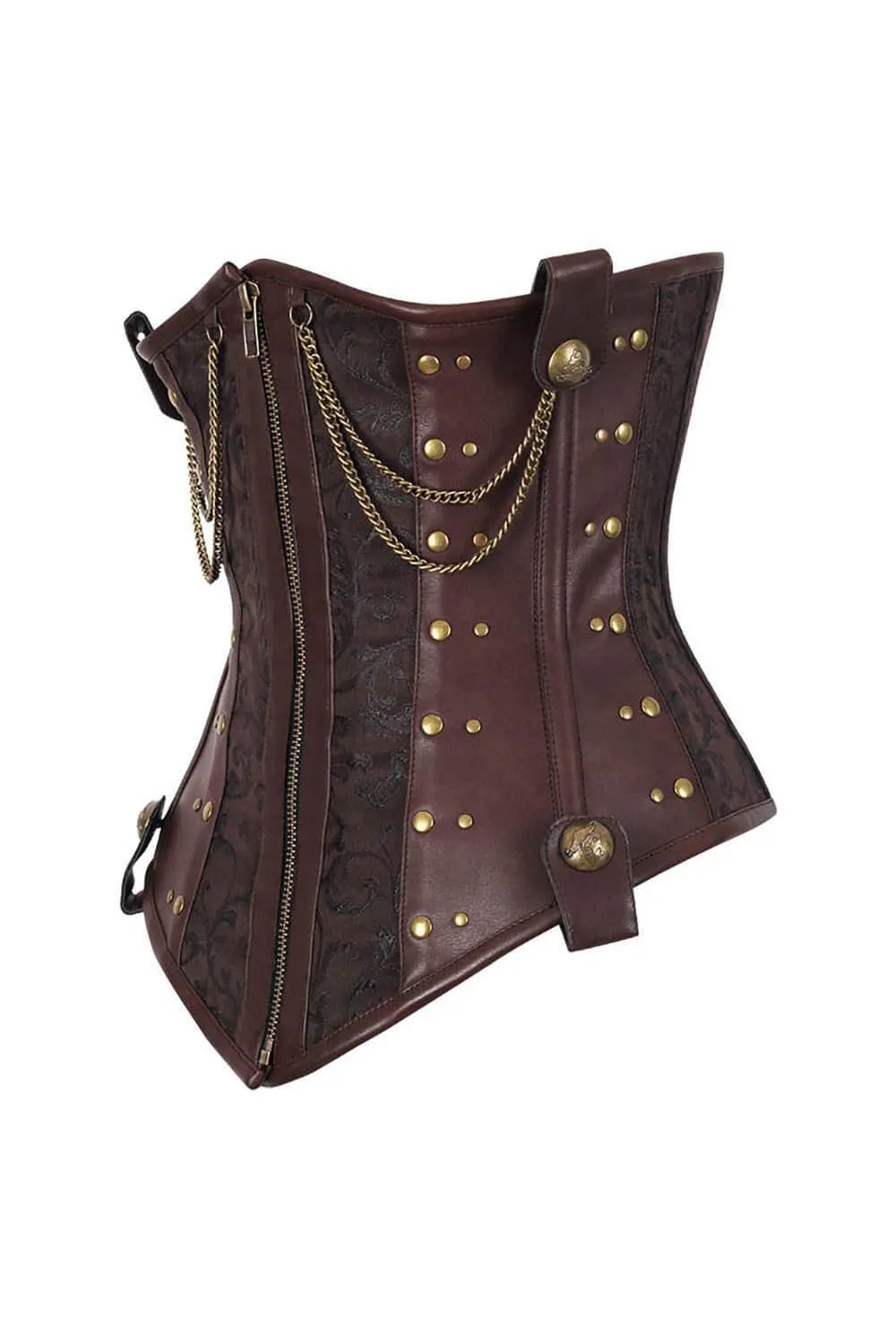 CD-4147 - Steampunk Underbust Corset with Chains