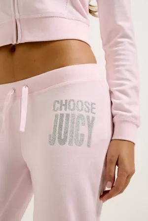 CHERRY BLOSSOM CHOOSE JUICY ULTRA LOW RISE BAMBOO VELOUR HERITAGE BOTTOMS