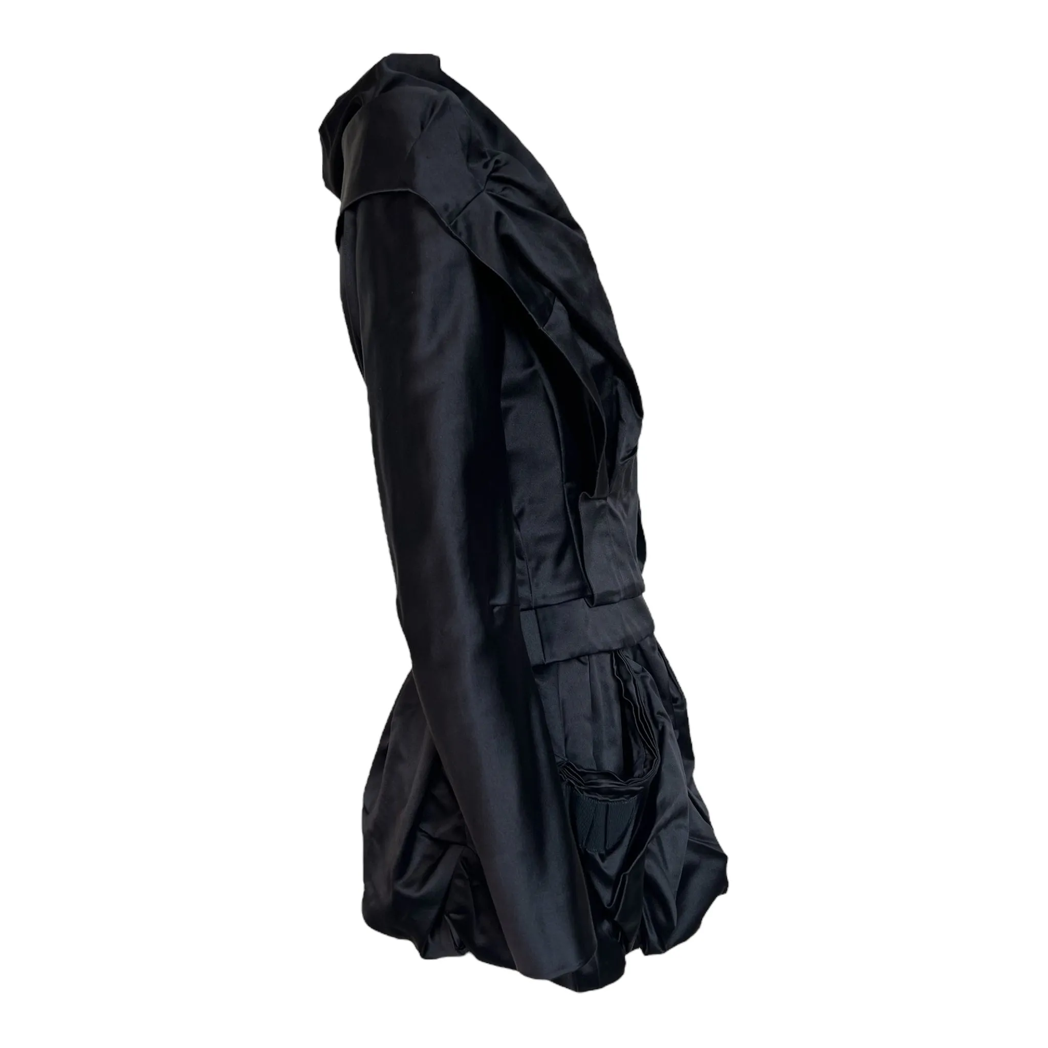 Christian Lacroix 1980's Black Silk Jacket   Shorts Evening Ensemble