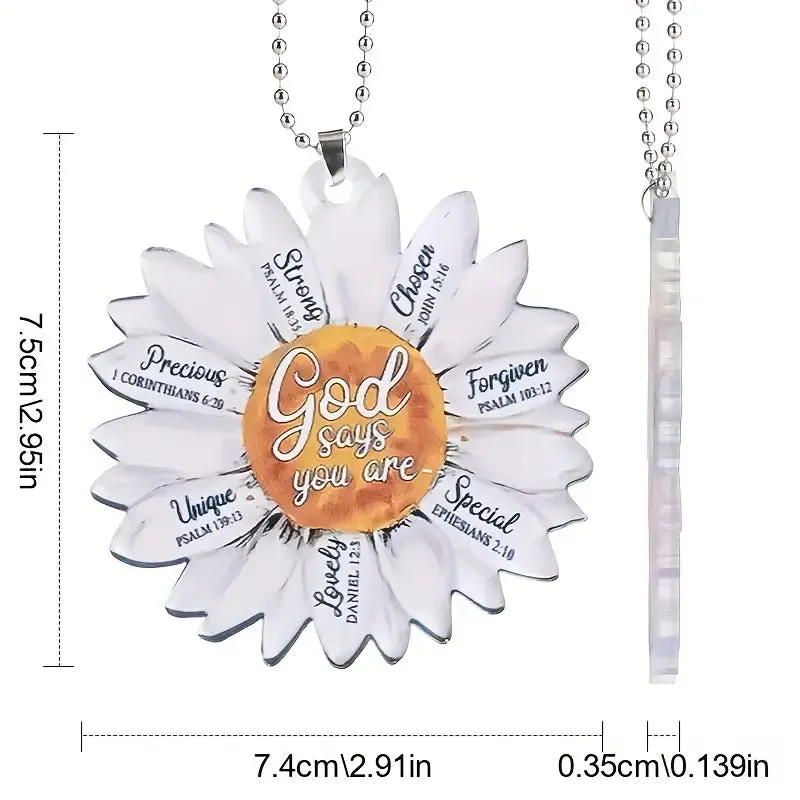 Christianartbag Ornament, White Daisy Christian Jesus God Say You Are Ornament, Christmas Ornament, Christmas Gift, Personalized Ornament, CABOM01250923.