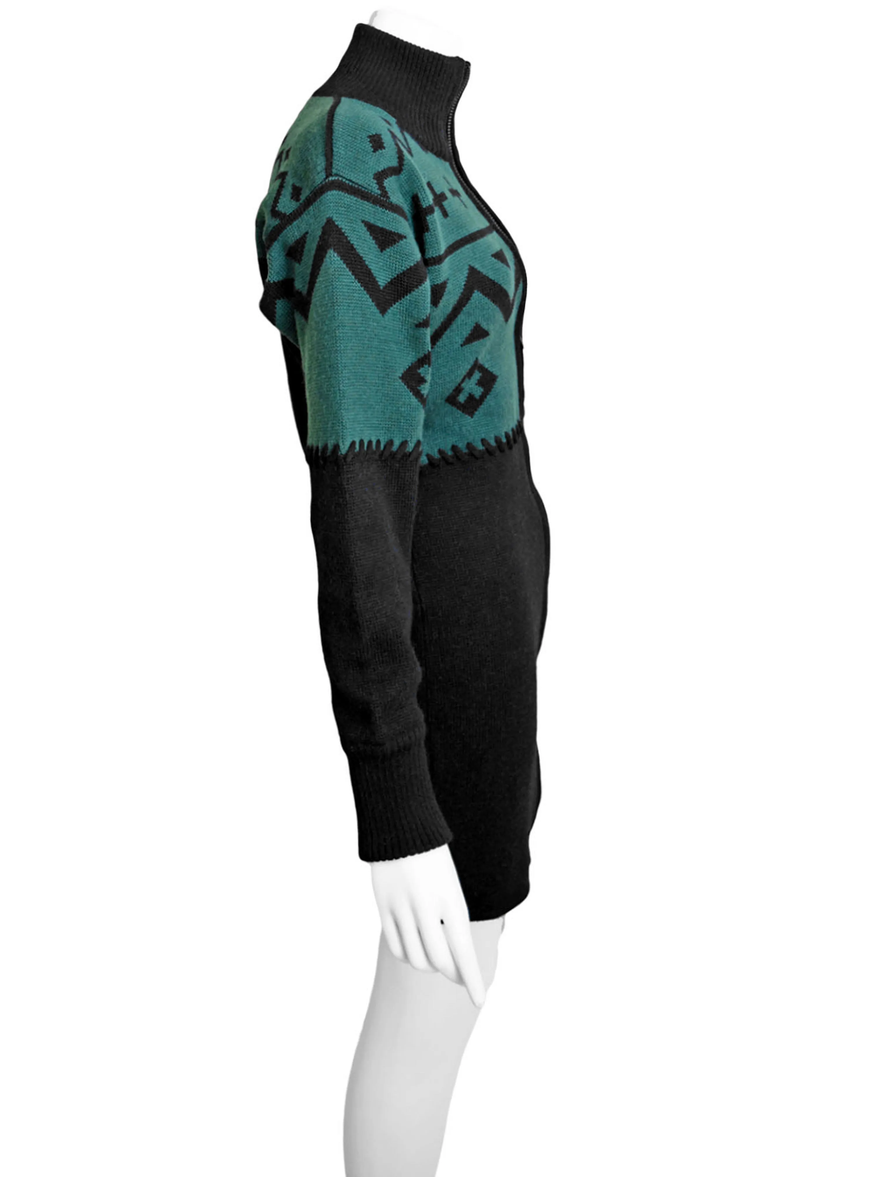 Claude Montana Fall 1986 Knit Mini Dress