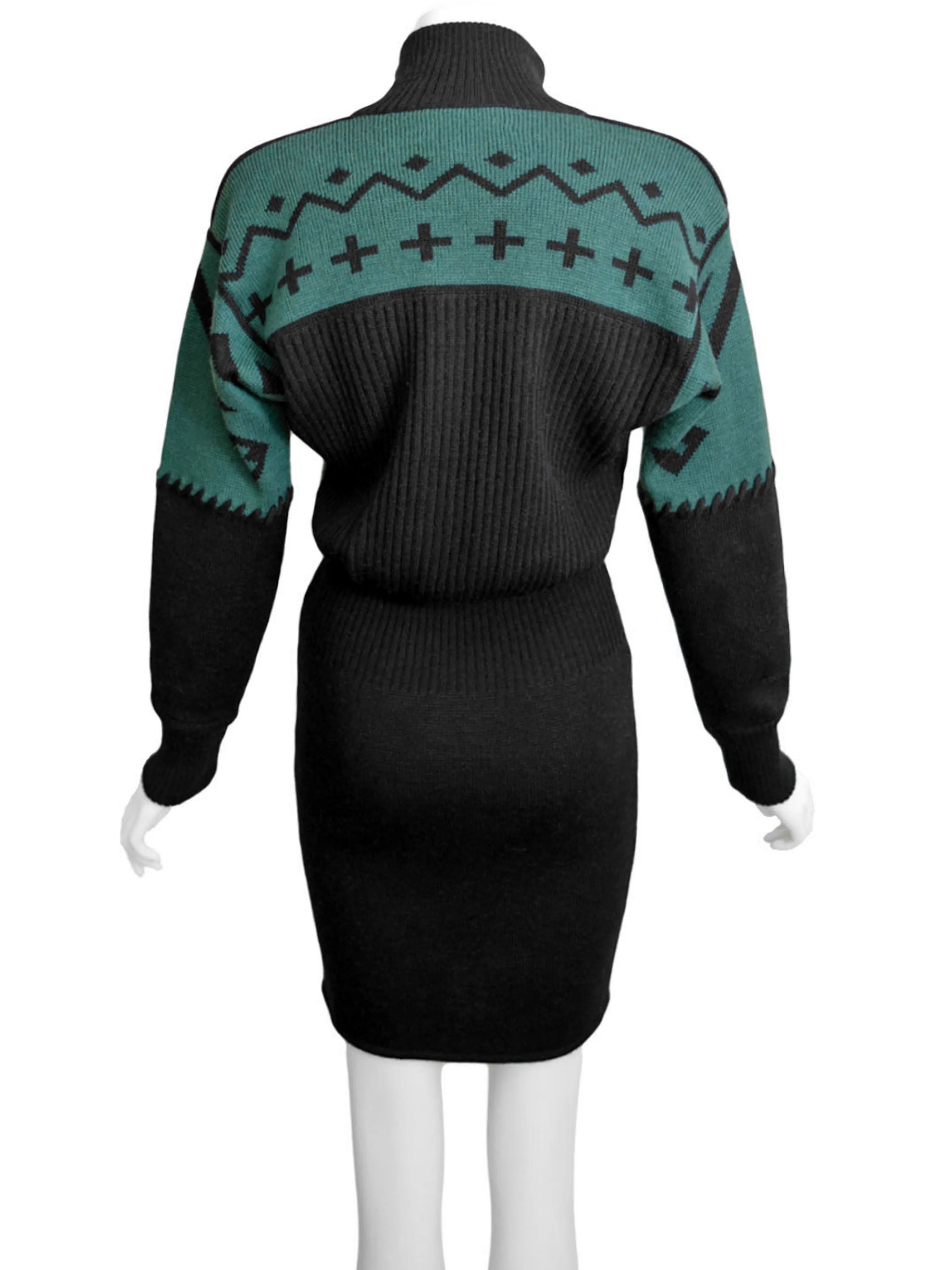 Claude Montana Fall 1986 Knit Mini Dress