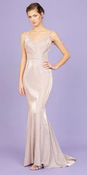 CLEARANCE - Eureka 9811 Cold-Shoulder Mermaid Long Dress (Size L)