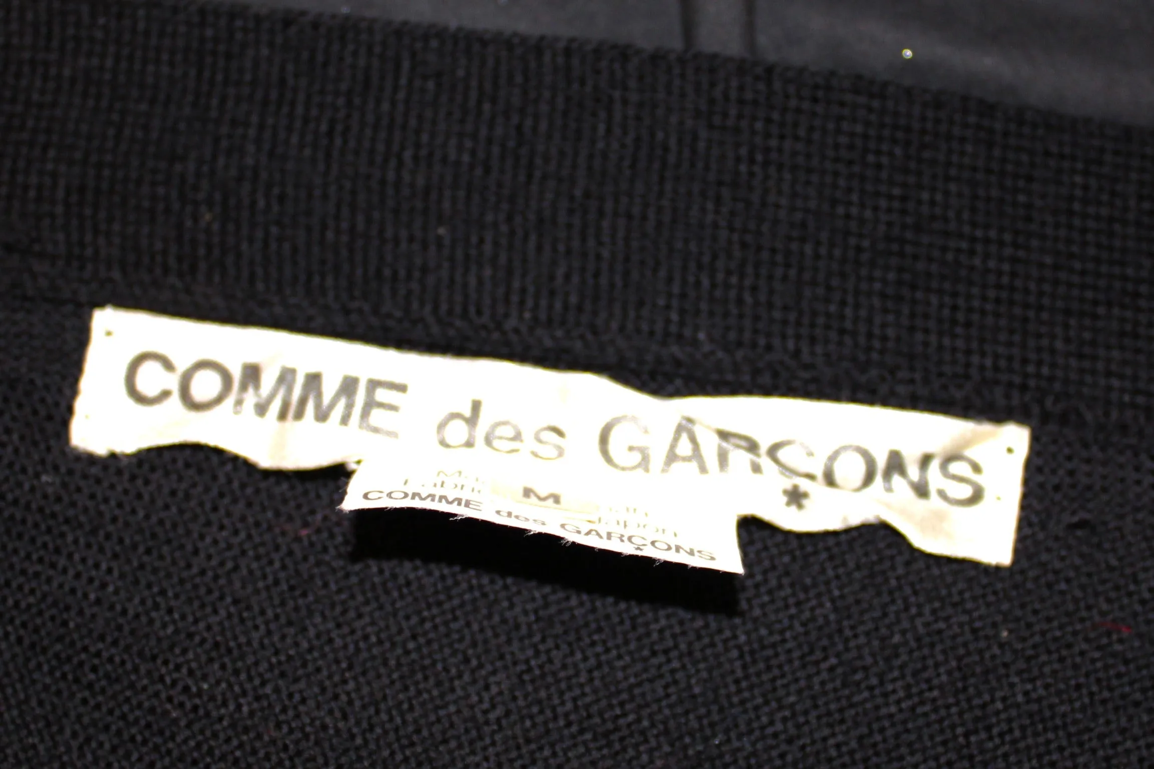 Comme Des Garcons A/W 2002 Black Wool Wrap Around Cardigan Sweater Dress