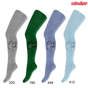 Condor Pale Blue Tights With Gross Grain Bows (412)