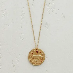 Constellation Taurus Zodiac Sign Pendant Necklace