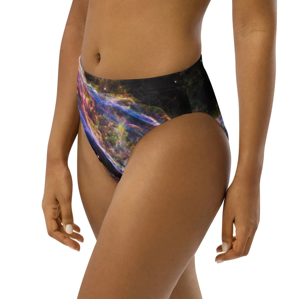 Cosmic Veil Nebula Recycled Swim Bottom