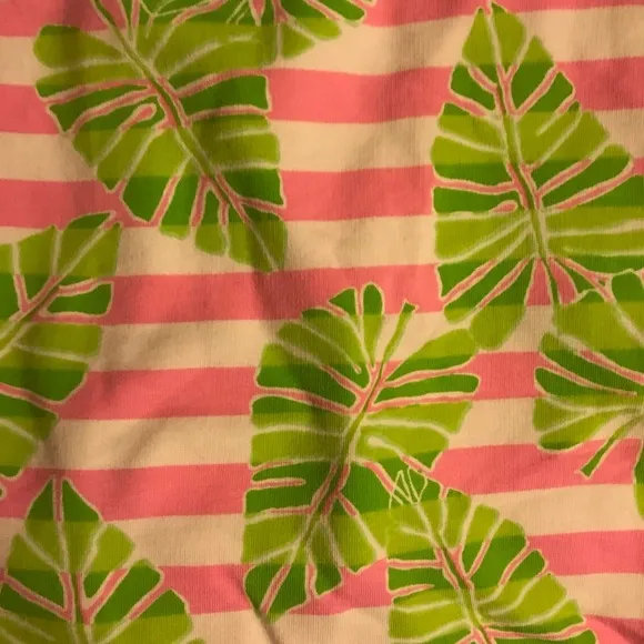 Crown &amp; Ivy Pink Green Tropical Skort with Pockets, EUC, PM