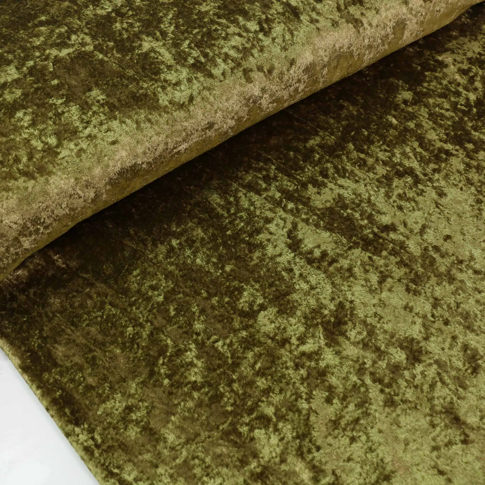 Crushed Velvet - Khaki, Terracotta