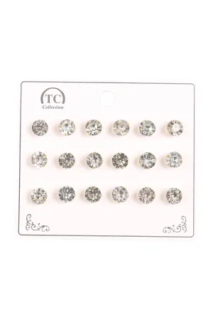 CRYSTAL STUD EARRINGS SET