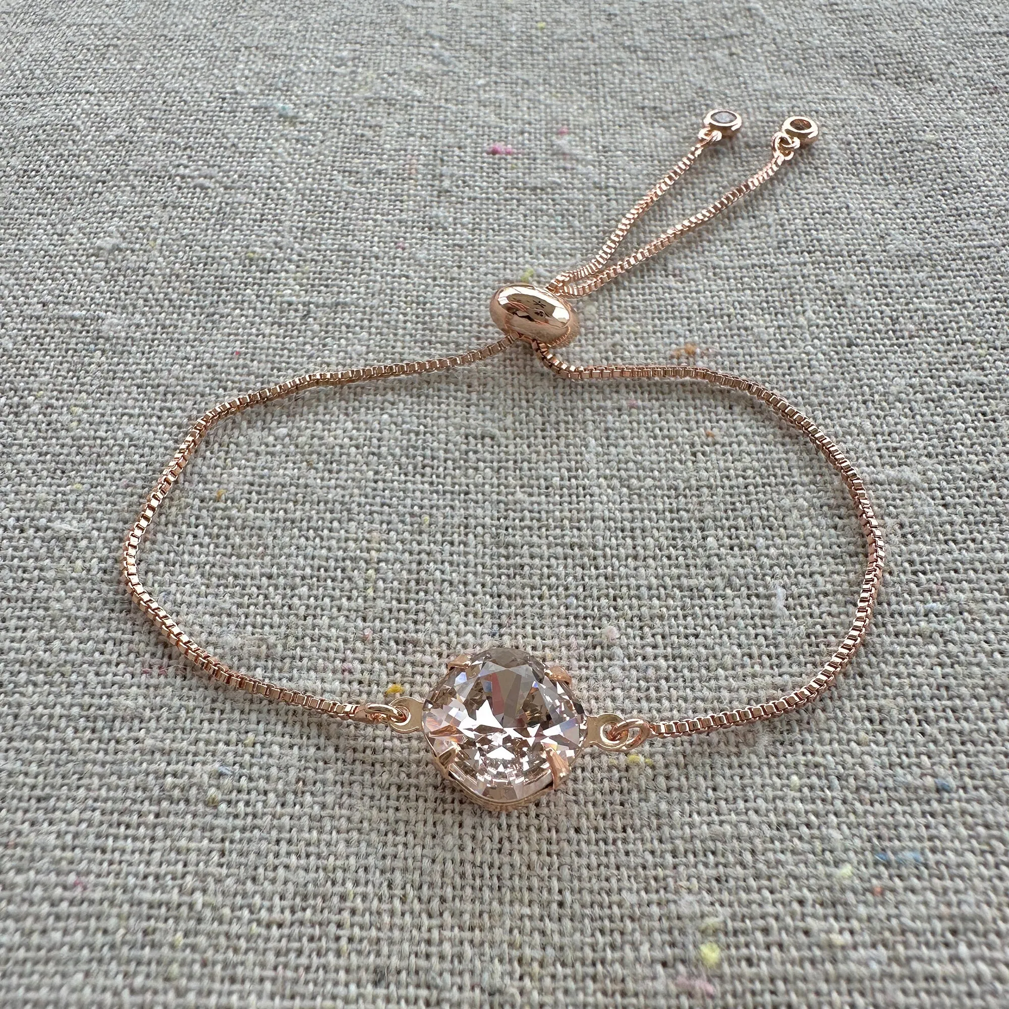 Cushion Solitaire Slider Bracelet • 10mm
