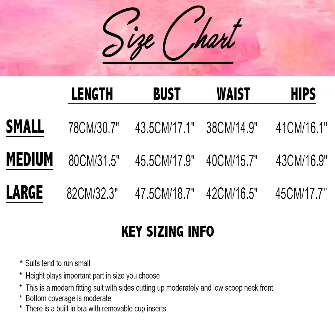 Custom Text Tropical Pink Palm One Piece Swimsuit