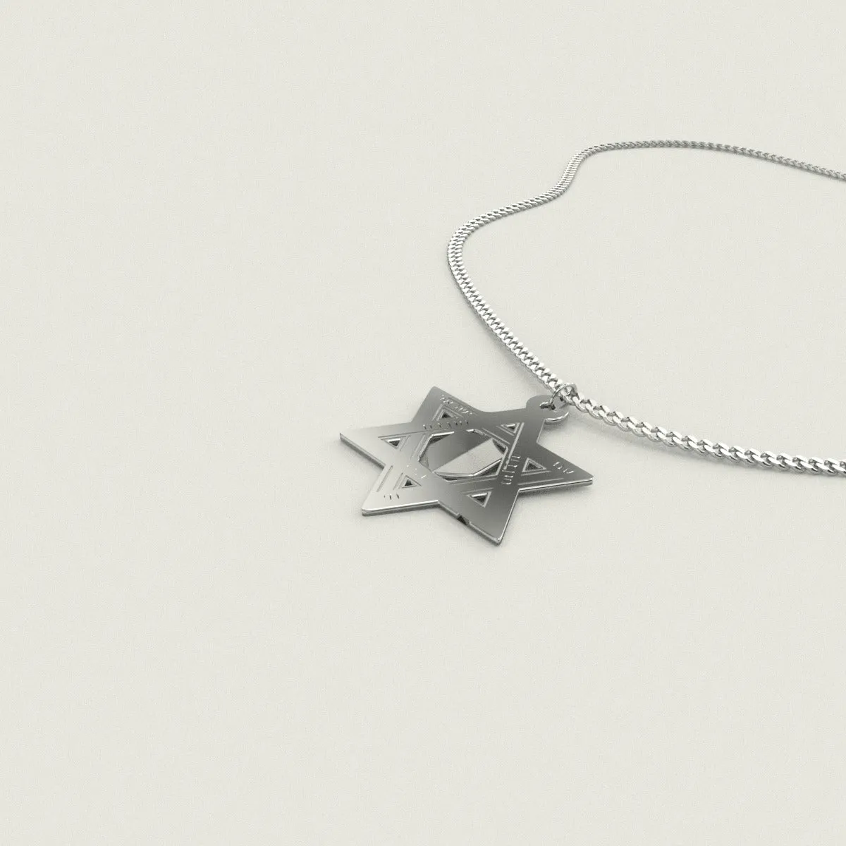 David Star sterling silver pendant