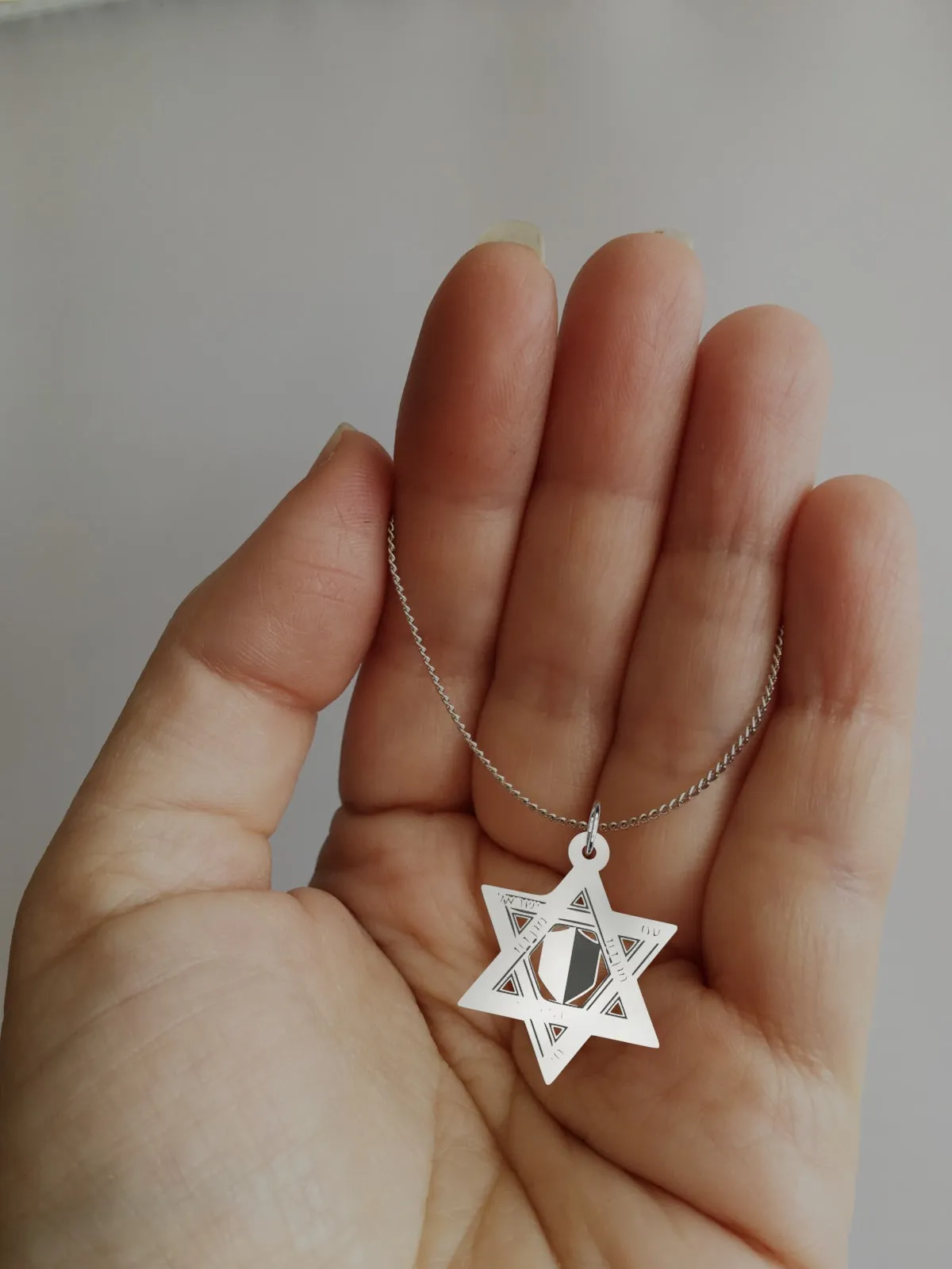 David Star sterling silver pendant