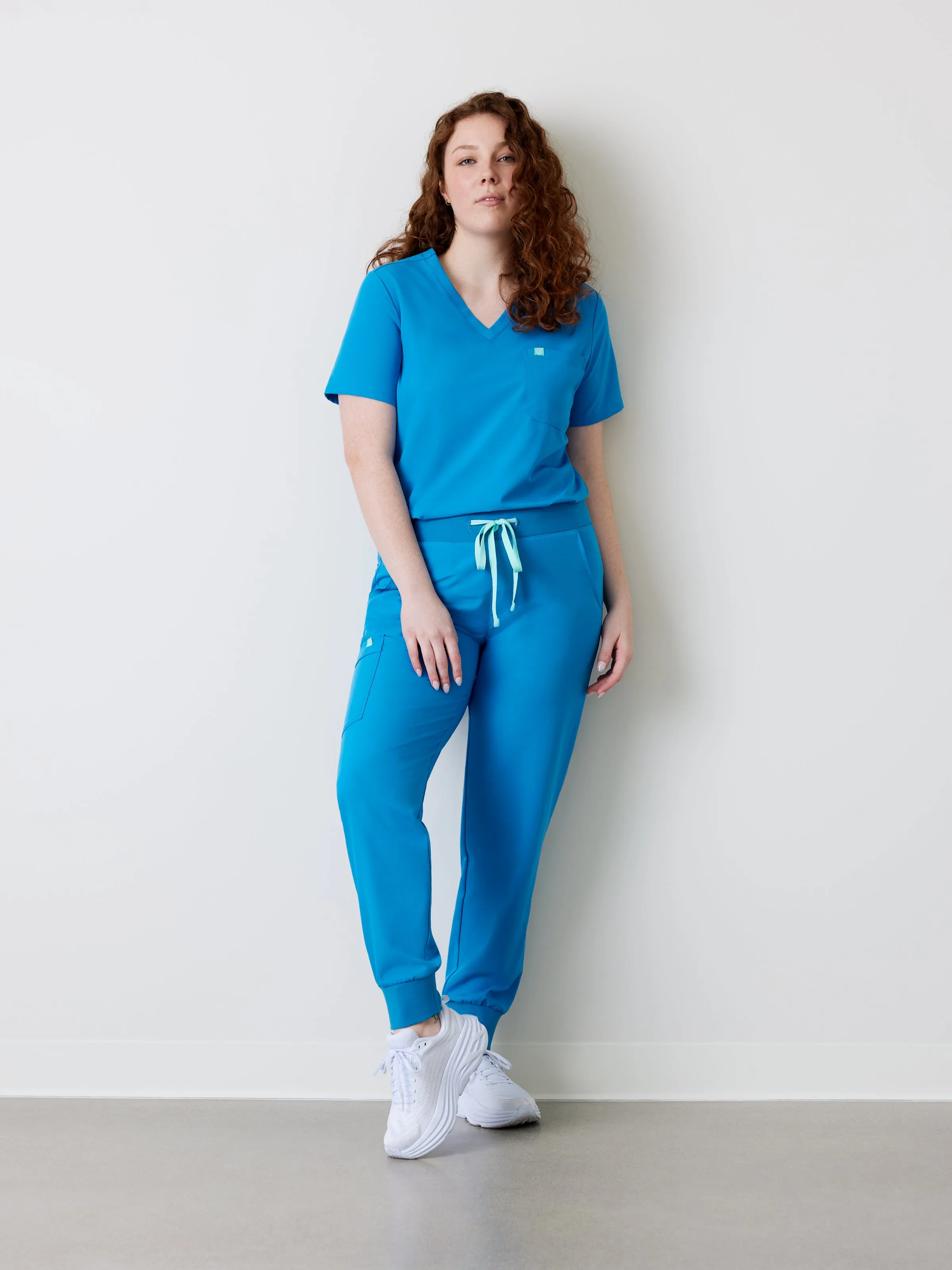 DEMI RE-GARDE™ - BLEU AZUR - Jogger Scrub Pants|| DEMI RE-GARDE™ - BLEU AZUR - Pantalon Jogger