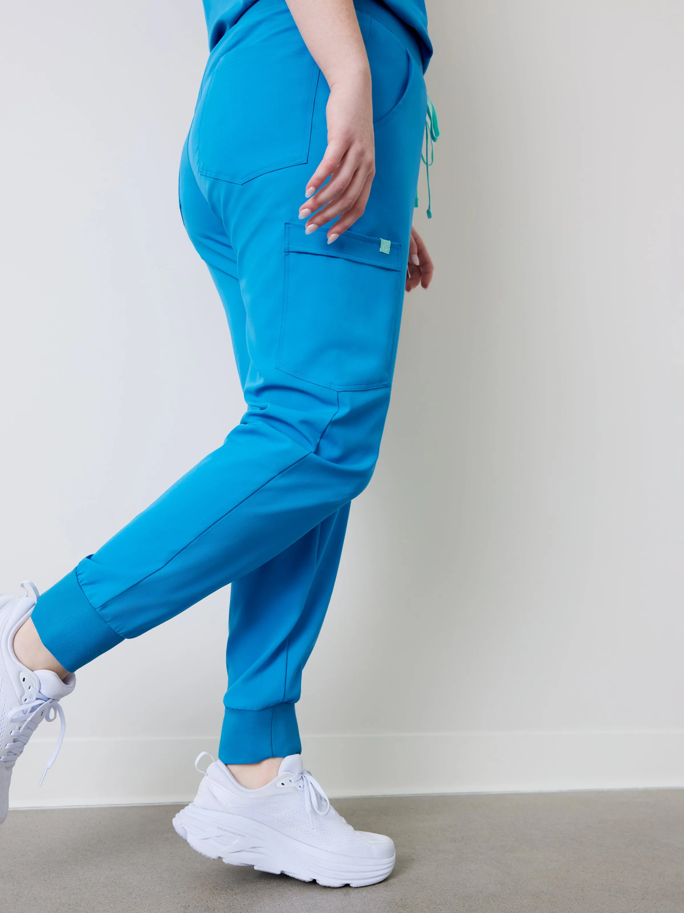 DEMI RE-GARDE™ - BLEU AZUR - Jogger Scrub Pants|| DEMI RE-GARDE™ - BLEU AZUR - Pantalon Jogger