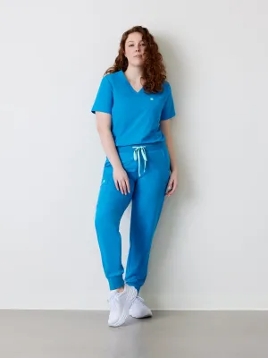 DEMI RE-GARDE™ - BLEU AZUR - Jogger Scrub Pants|| DEMI RE-GARDE™ - BLEU AZUR - Pantalon Jogger