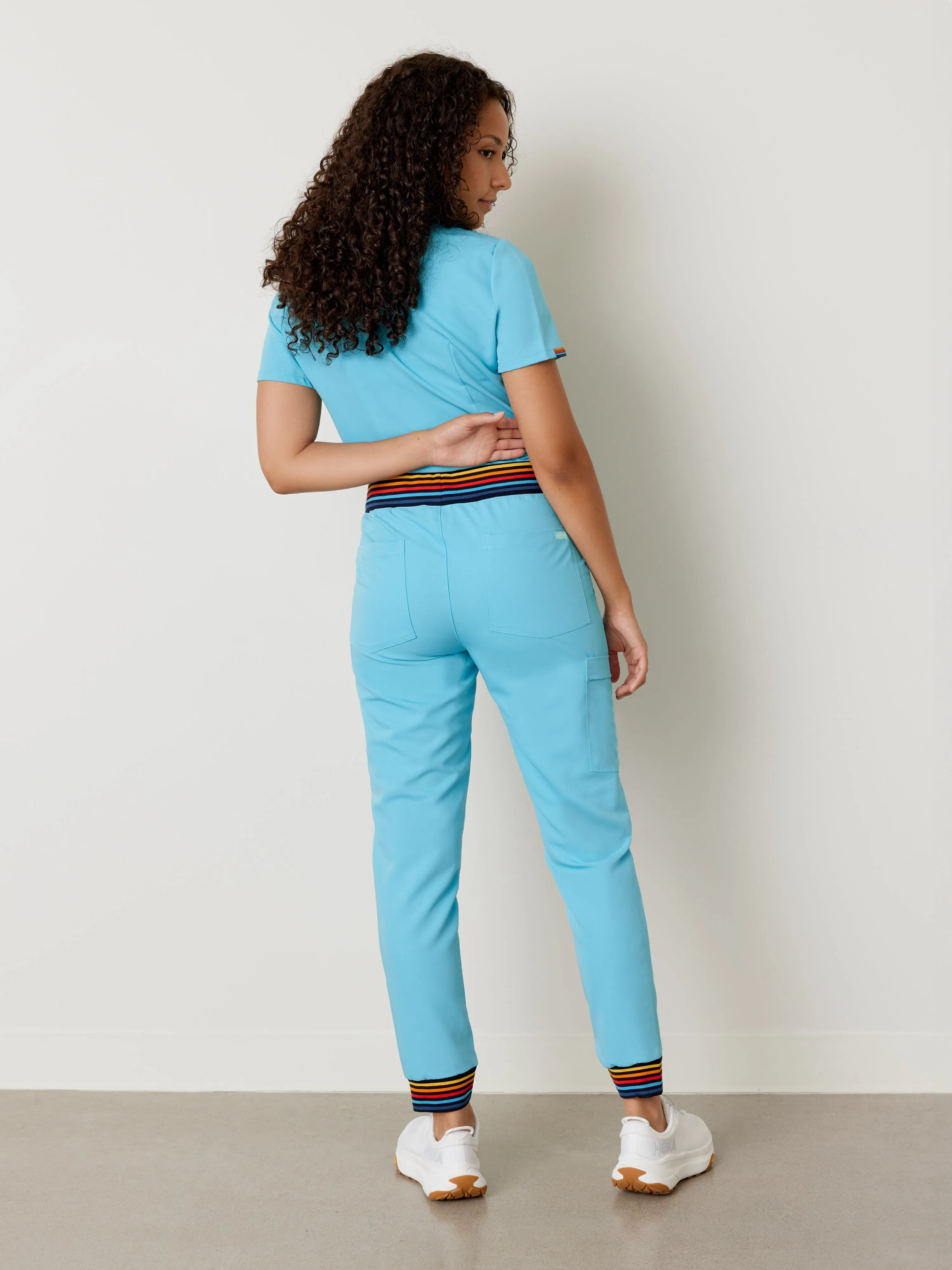 DEMI RE-GARDE™ - RETRO BLEU - Jogger Scrub Pants|| DEMI RE-GARDE™ - RETRO BLEU - Pantalon Jogger
