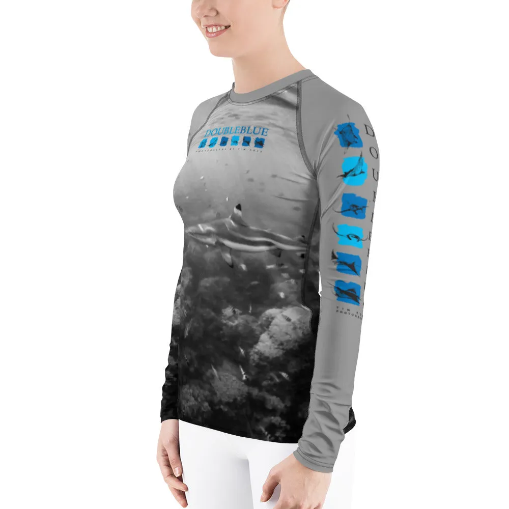 Doubleblue Logo Blacktip Women's Rash Guard