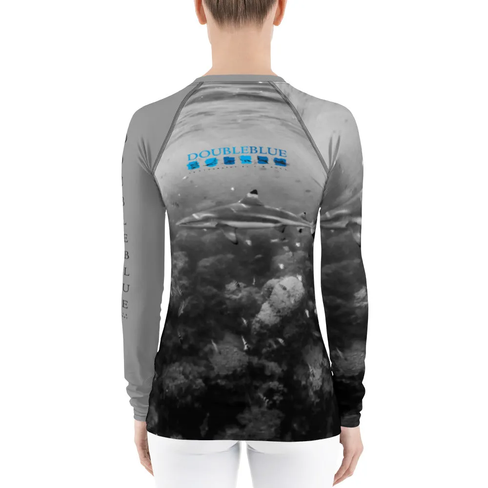 Doubleblue Logo Blacktip Women's Rash Guard