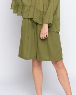 Drawstring Cotton Elastic Shorts